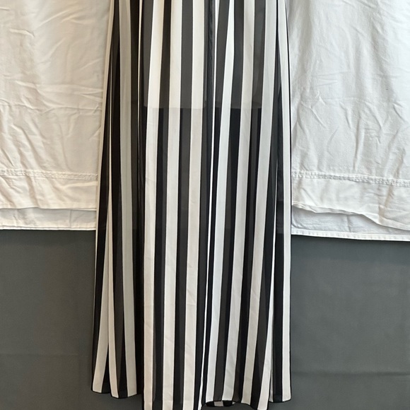 Windsor Black And White Striped Maxi Strapless Dress X-Small - Picture 3 of 16